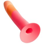 ROMP - DIZI DILDO IN SILICONE CON VENTOSA TRICOLORE 18 CM